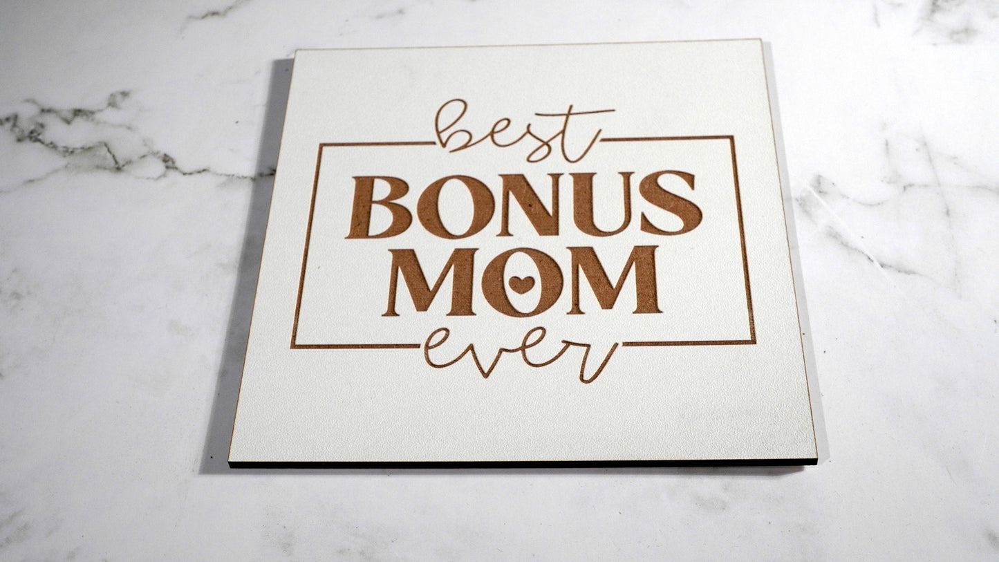 Best Bonus Mom  "5x5 " sign, Scrabble Tile, Wall Art