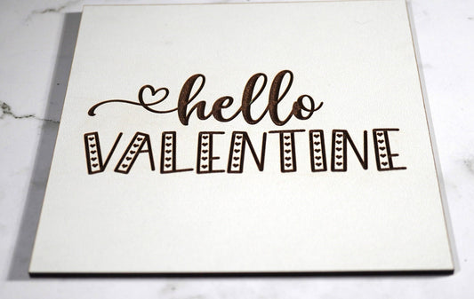 Hello Valentine Sign,  "5x5 " sign, Scrabble Tile, Wall Art