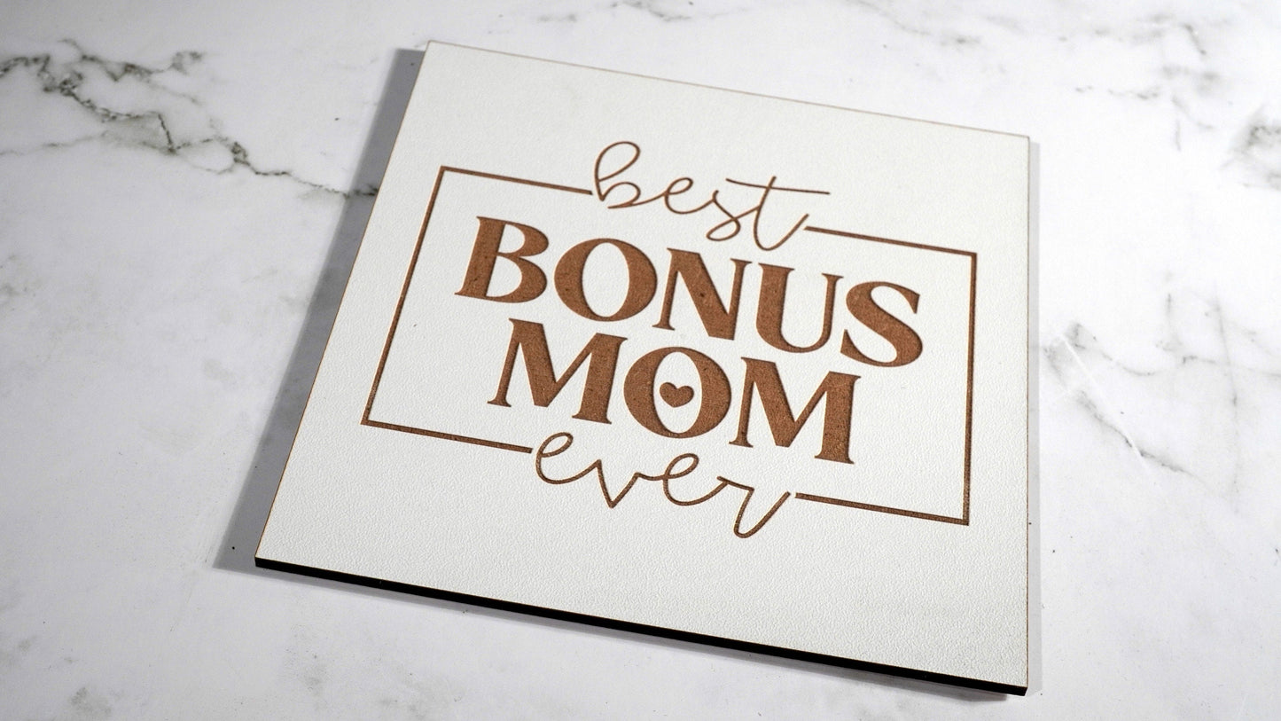 Best Bonus Mom  "5x5 " sign, Scrabble Tile, Wall Art