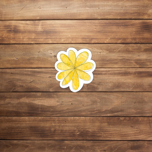 Inky Flower Yellow Sticker