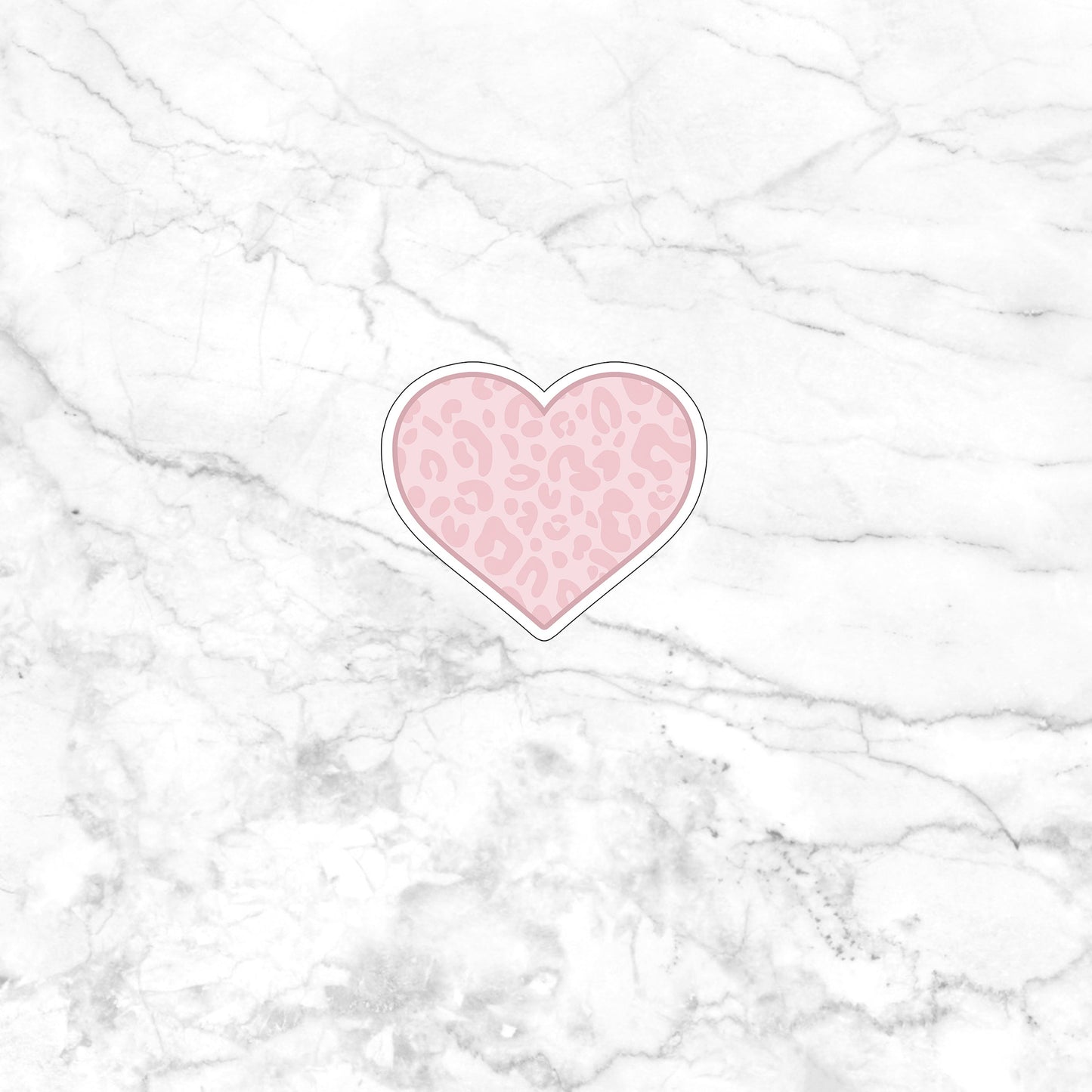 leopardheartlightpink  Sticker,  Vinyl sticker, laptop sticker, Tablet sticker