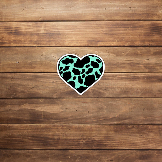 mintblackHEART  Sticker,  Vinyl sticker, laptop sticker, Tablet sticker